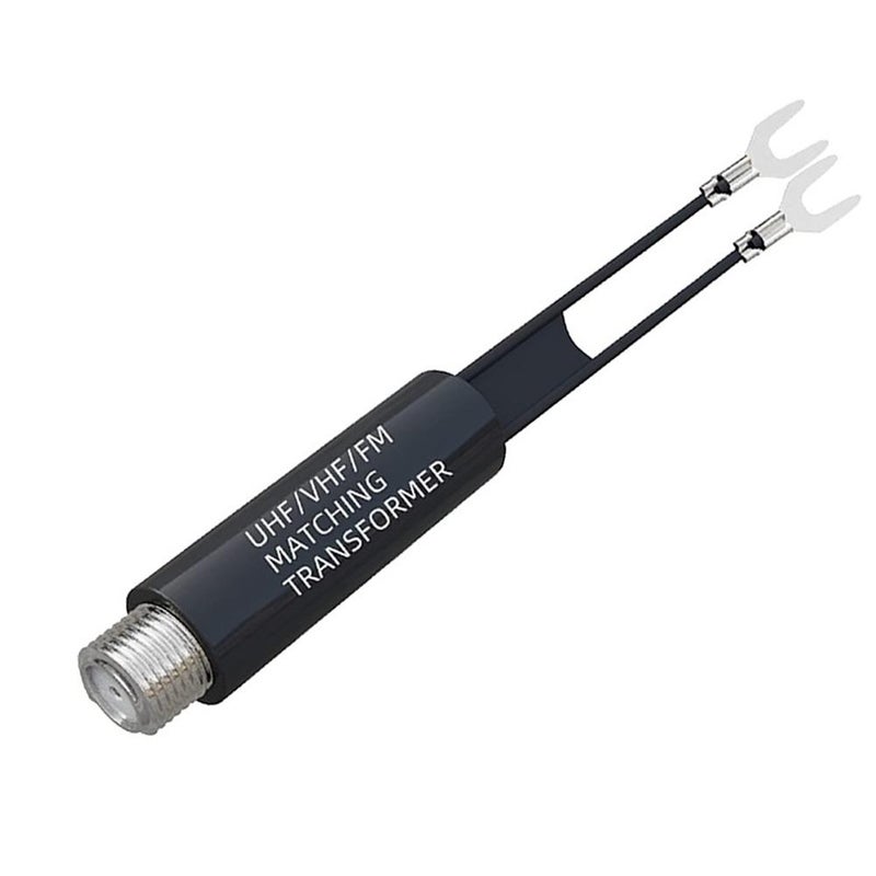 75Ω to 300Ω antenna adapter, nickel-plated UHF/VHF/FM antenna transformer converter.